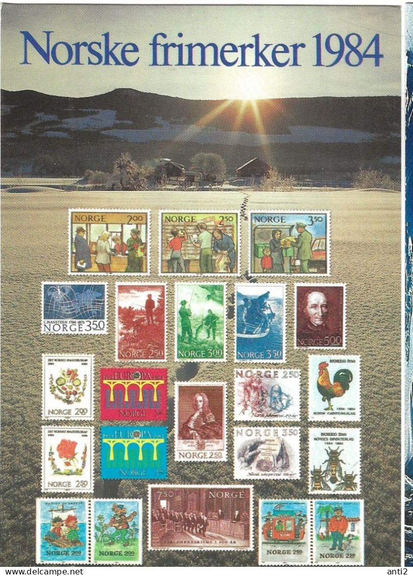 Norway 1984 Card With Imprinted Stamps Issued 1984    Unused - Covers & Documents