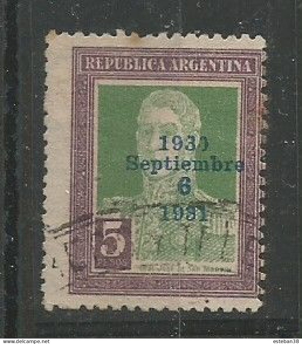 Revolucion Del 6 De Mayo $5 Lila Y Verde - Used Stamps