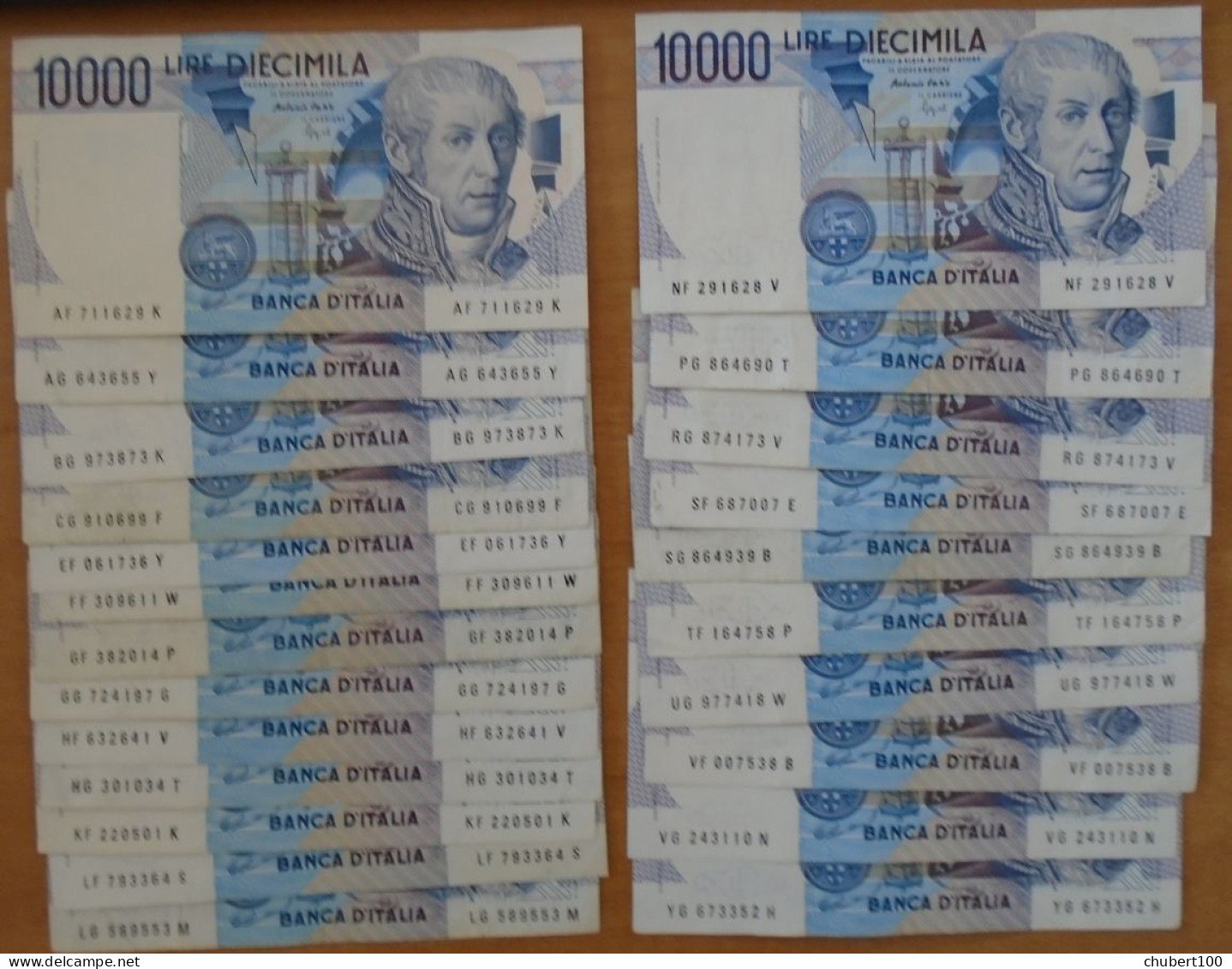 ITALY , P 112c , 10000 Lire , 1984, 23 Different Prefixes At 80% Of Face Value - Collections