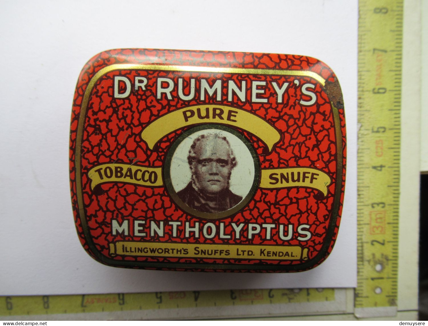 LADE T - DR. RUMNEY'S - PURE TABANCCO SNUFF - MENTHOLYPTUS - Empty Tobacco Boxes