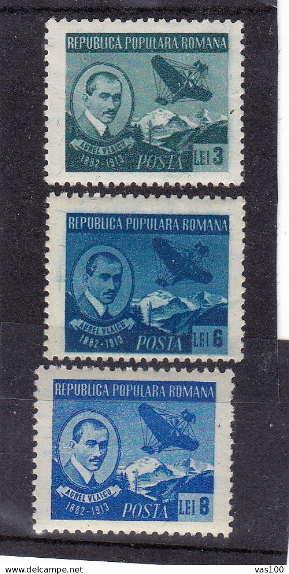 SPACE AUREL VLAICU 1950  MI.Nr.1233/35 ,MNH, ROMANIA - Nuovi
