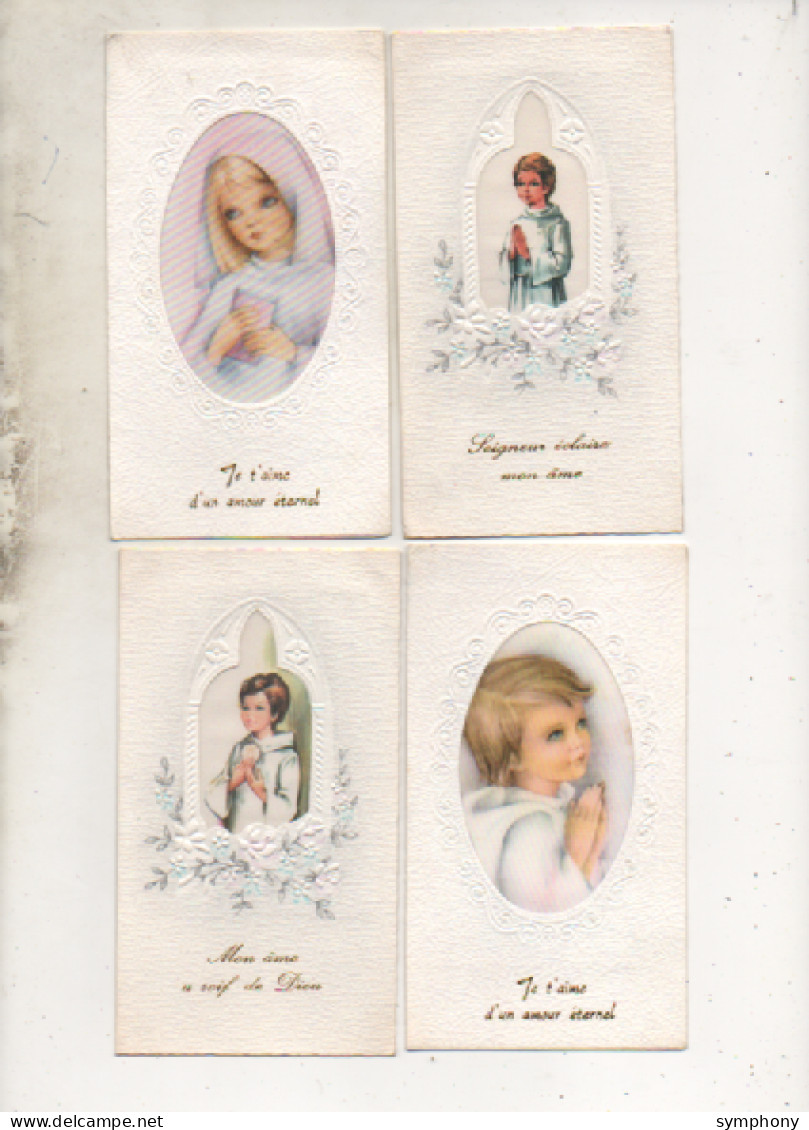 4 Cartes -  Enfant De Choeur - Prières - Dans Ovale Ou Cadre - - Collections & Lots