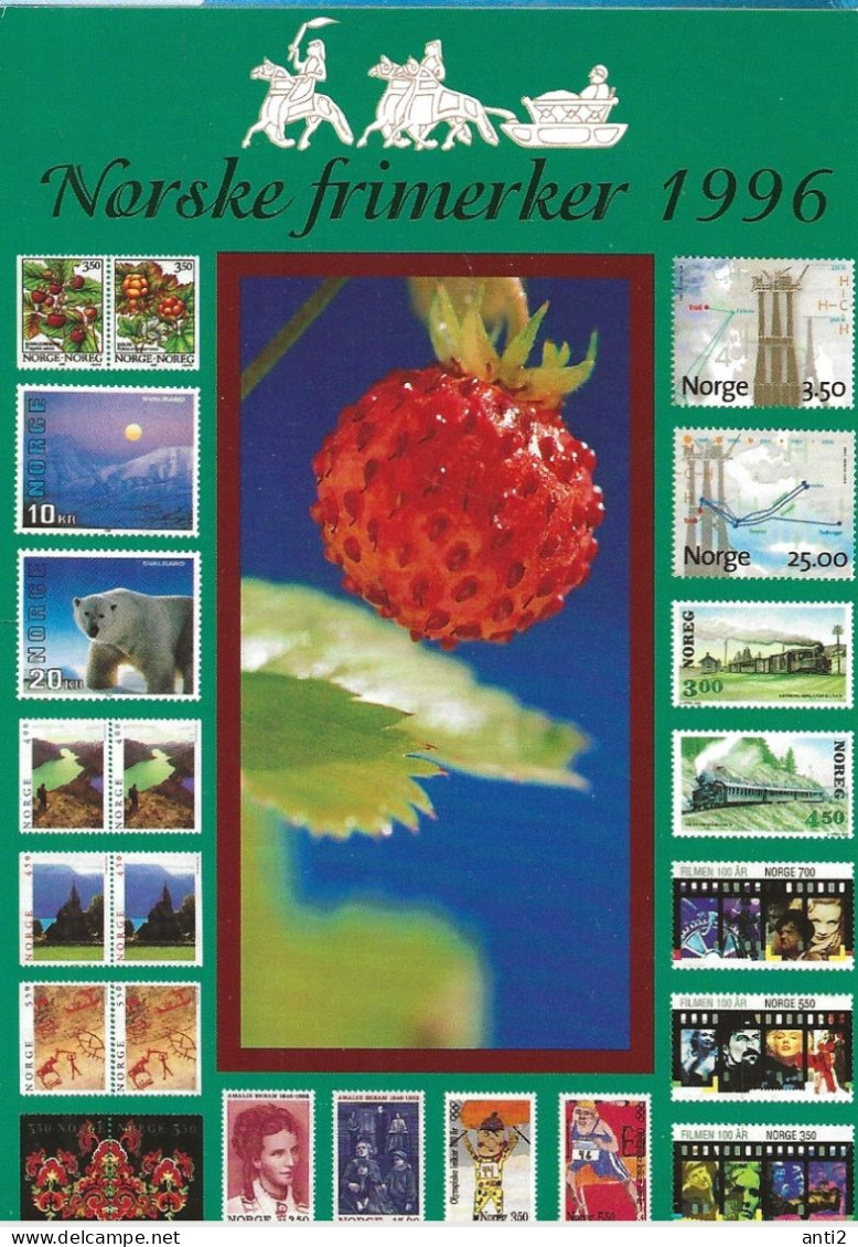 Norway 1996 Card With Imprinted Stamps Issued 1996    Unused - Lettres & Documents