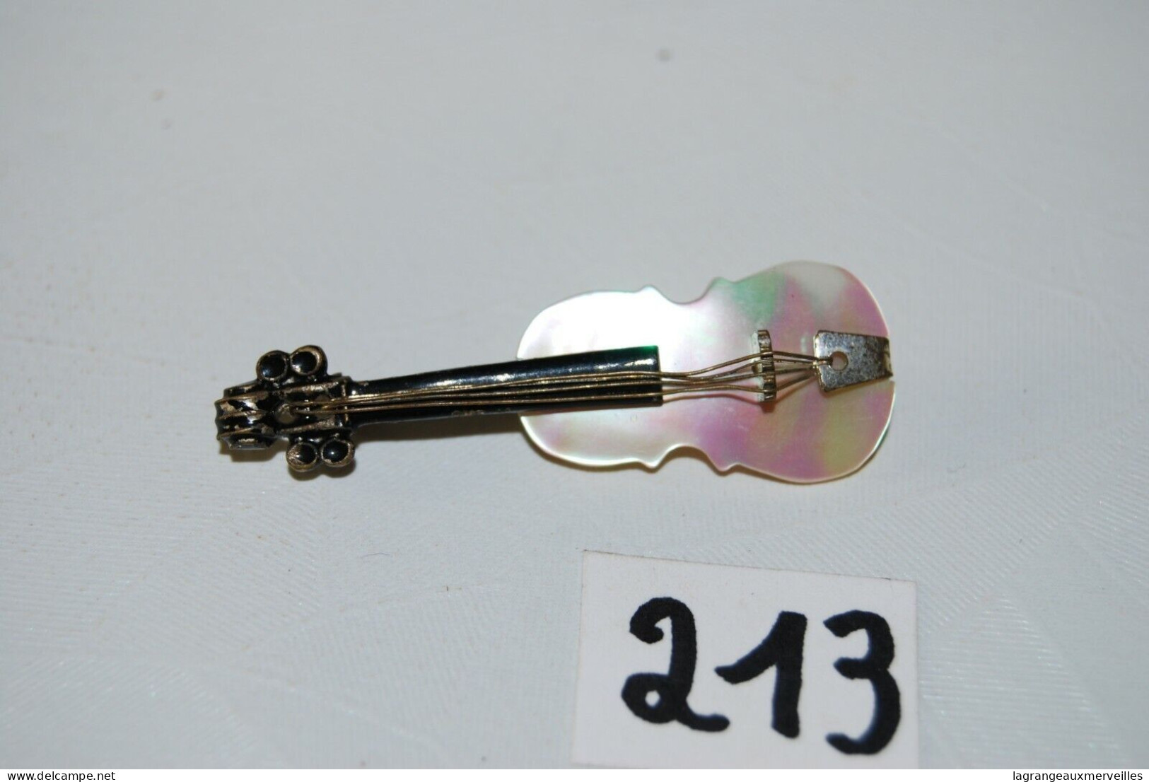 C213 Bijou - Broche Violon - Couleur Nacre - Broches