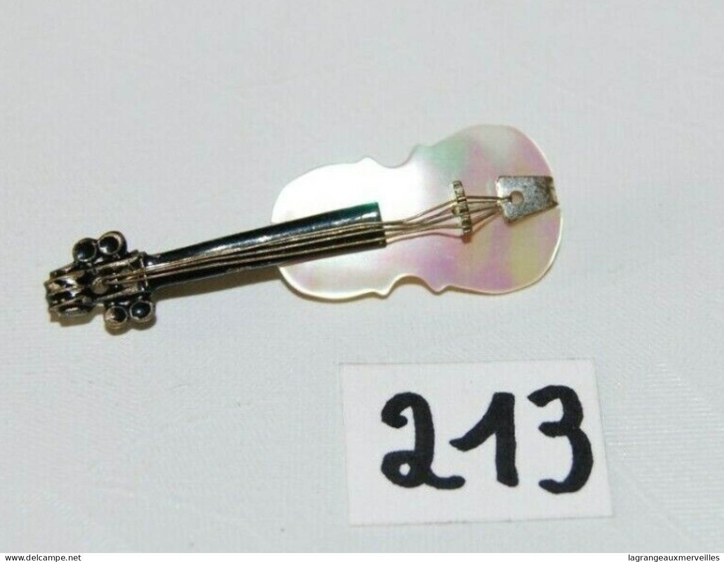 C213 Bijou - Broche Violon - Couleur Nacre - Brochen