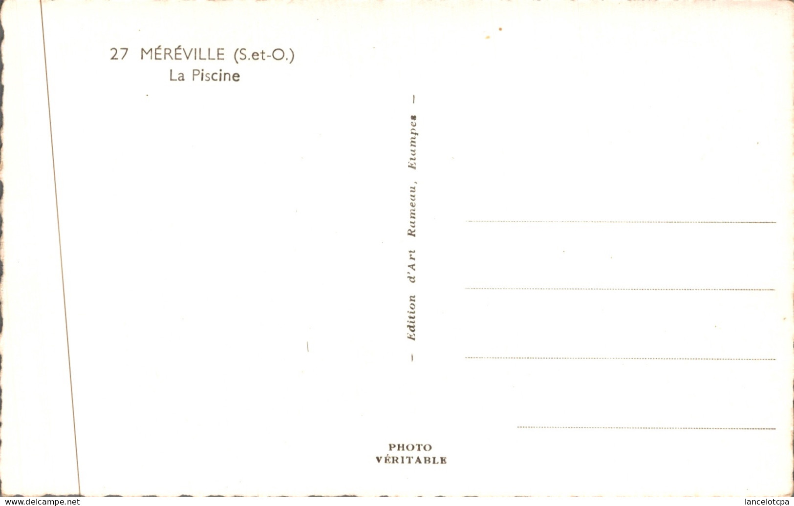 91 - MEREVILLE / LA PISCINE (carte En Feutre) - Mereville