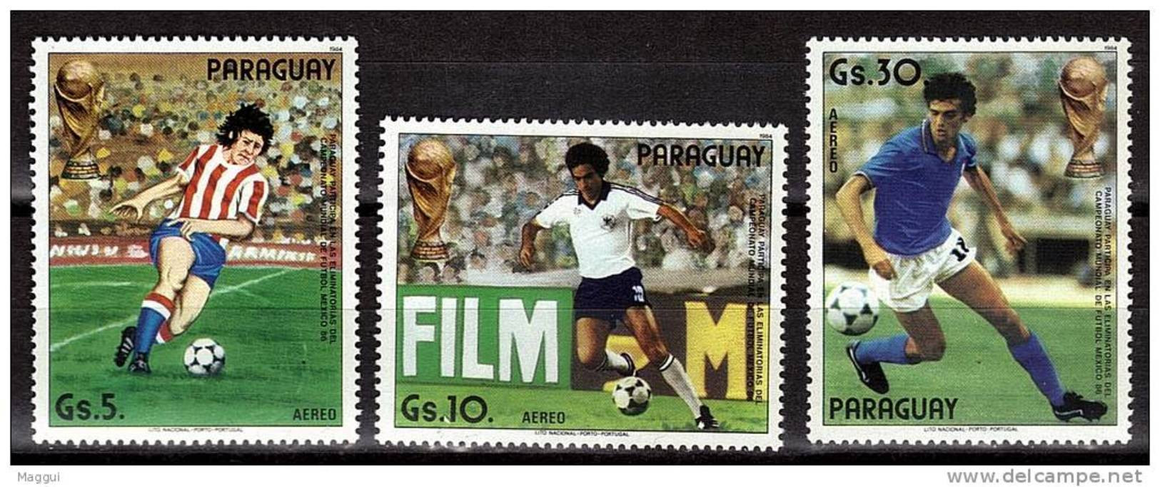 PARAGUAY   PA 983/85  * *   ( Cote 6.50e)  Cup 1986    Football Soccer  Fussball - 1986 – Mexico