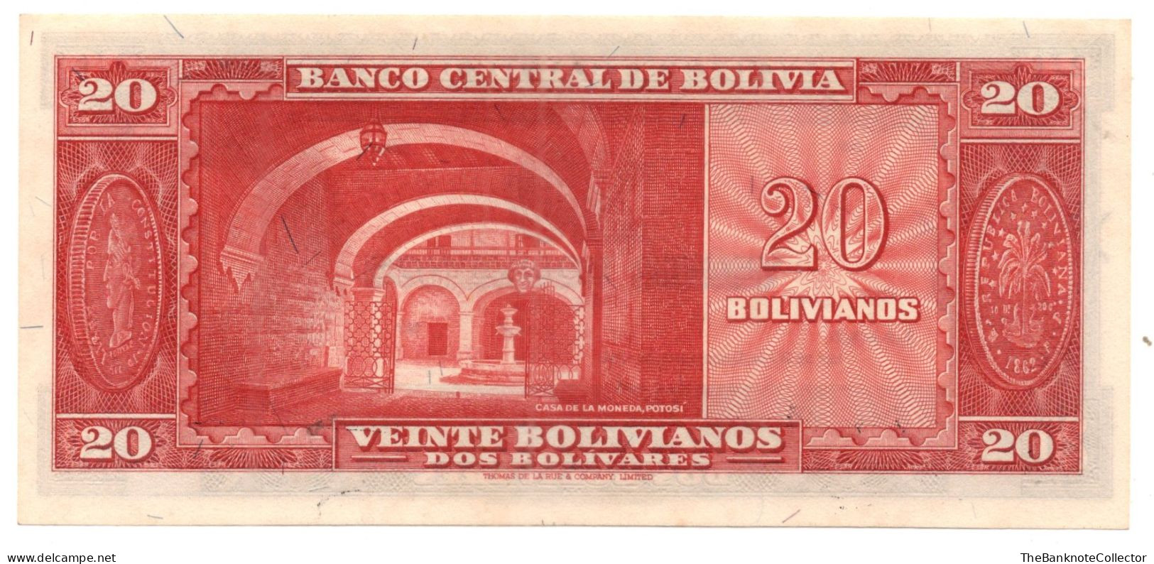 Bolivia 20 Bolivanos 1945 P-140 UNC - Bolivie