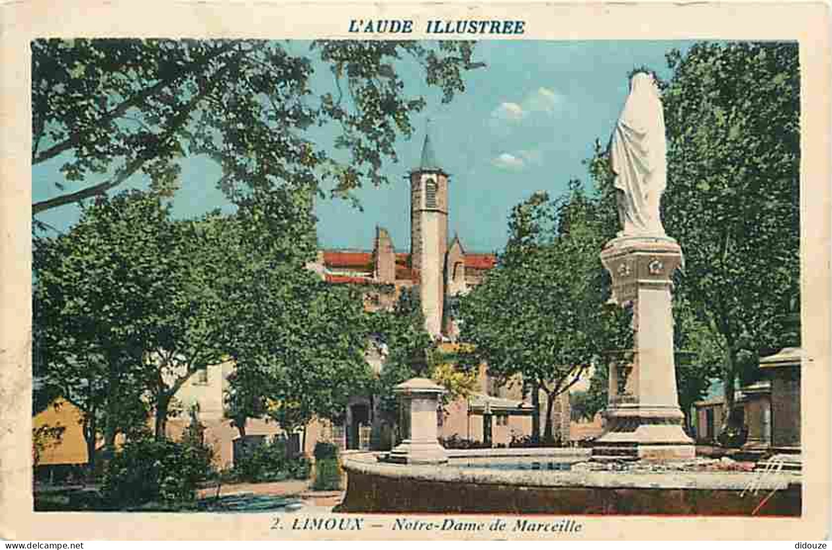 11 - Limoux - Notre Dame De Marceille - Colorisée - Voyagée En 1940 - CPA - Voir Scans Recto-Verso - Limoux