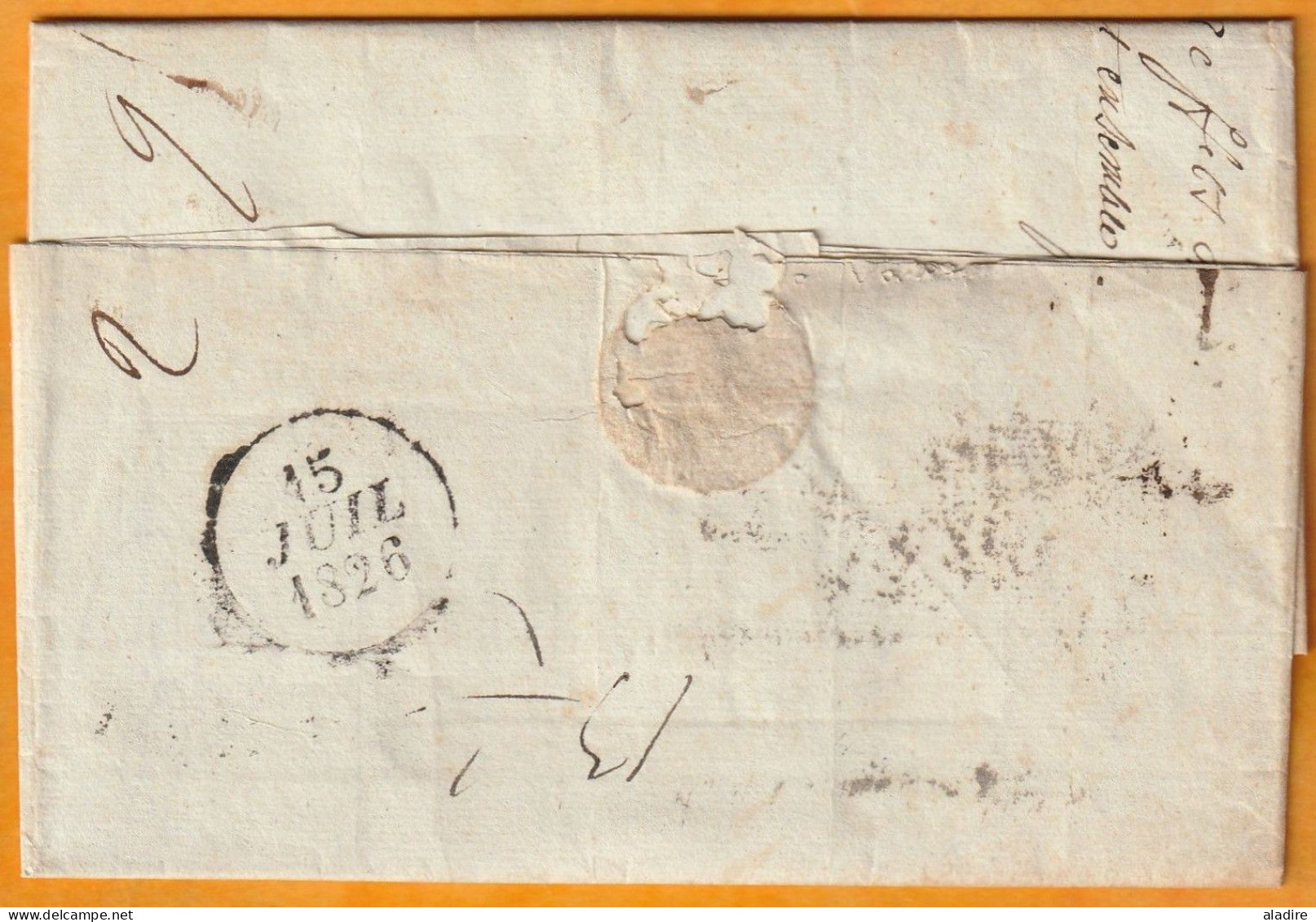 1826 - Lettre Avec Corresp En Français De FIGUERAS, Catalogne, Espagne Vers MONTPELLIER, France - Entrée Par PERPIGNAN - ...-1850 Prefilatelia