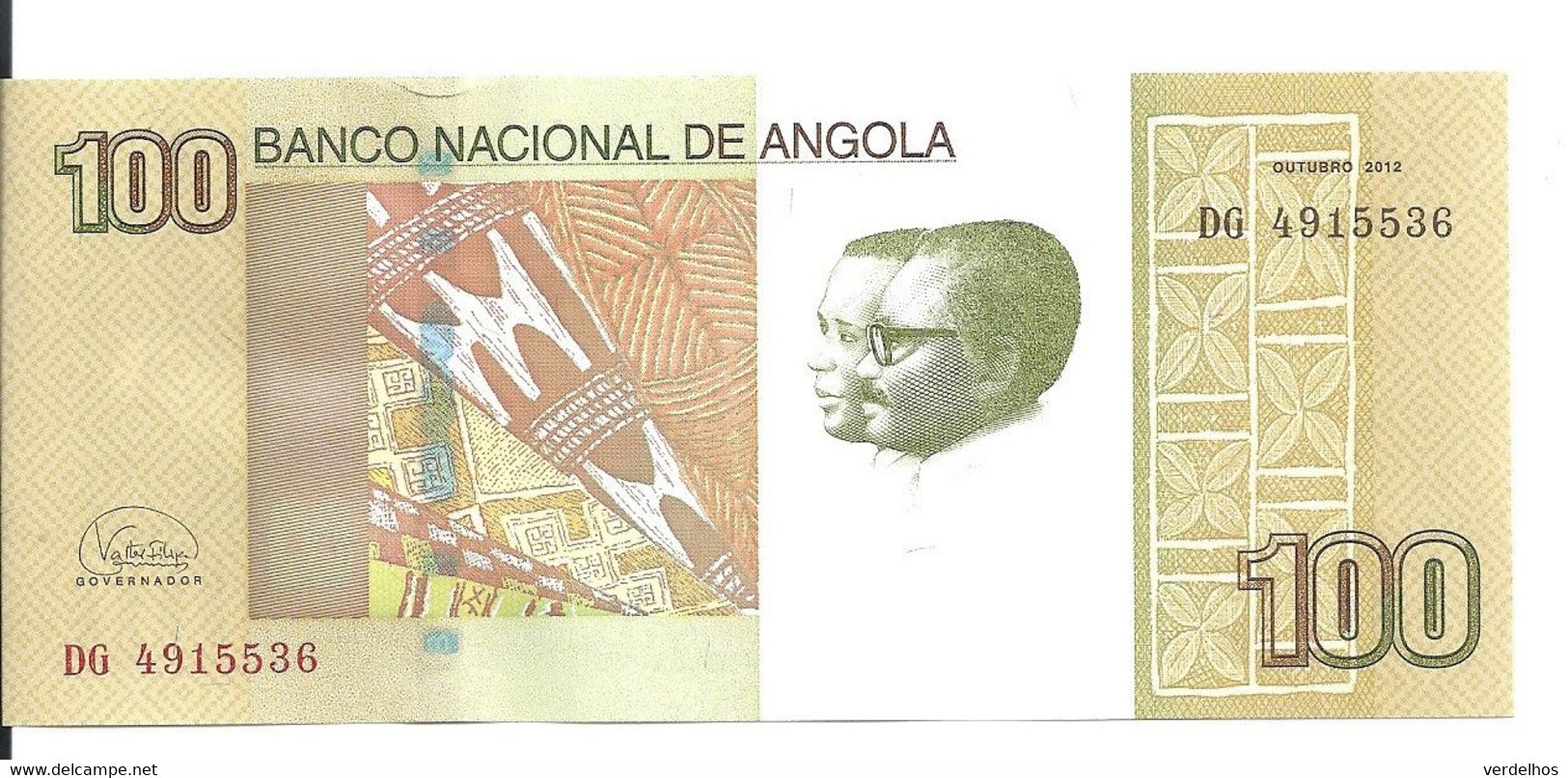 ANGOLA 100 KWANZAS 2012 UNC P 153 - Angola