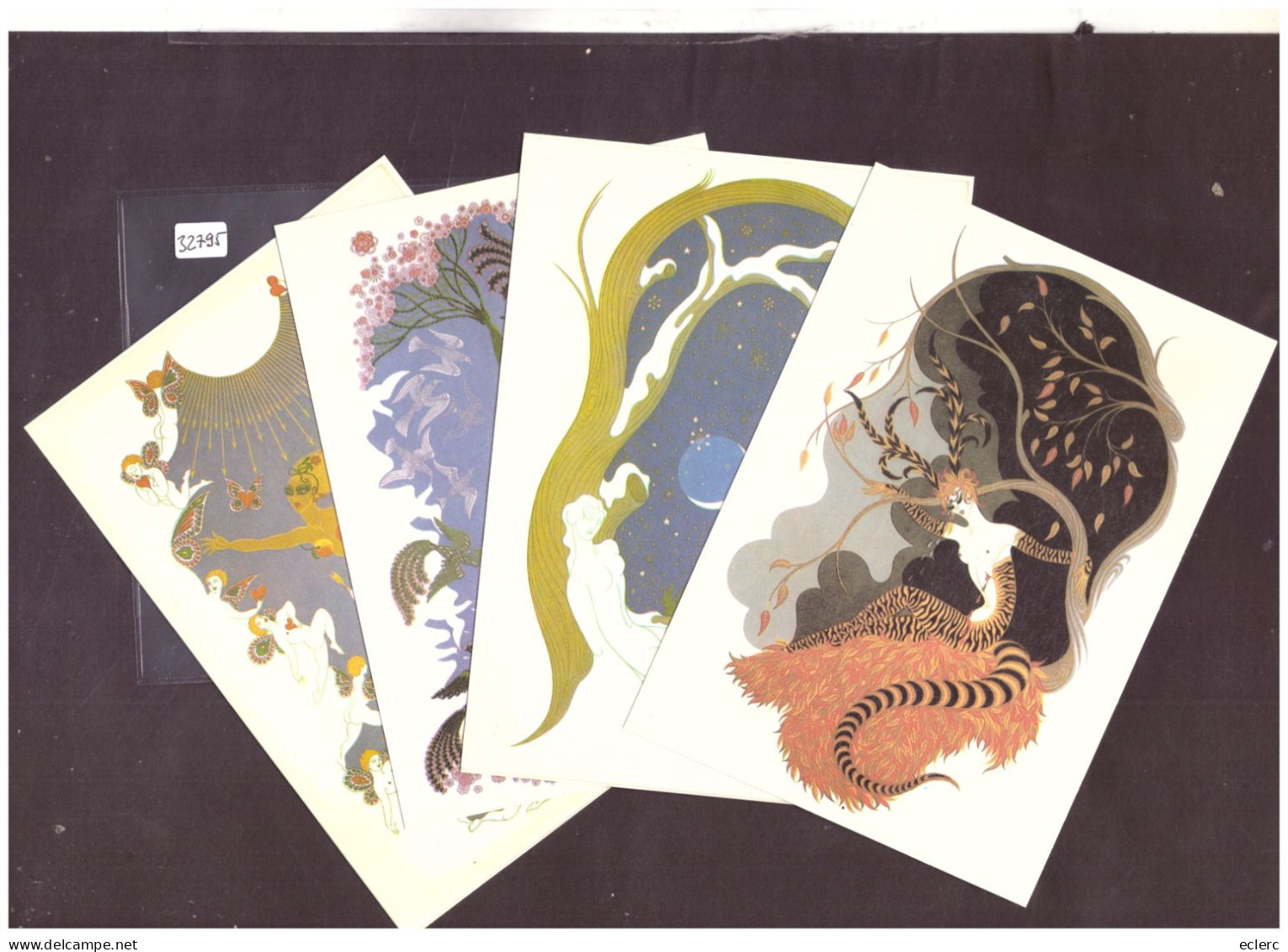 LES 4 SAISONS - 4 CARTES 10x15cm - DESSINS DE ROMAIN DE TIRTOFF ( ERTE ) - TB - Collections & Lots