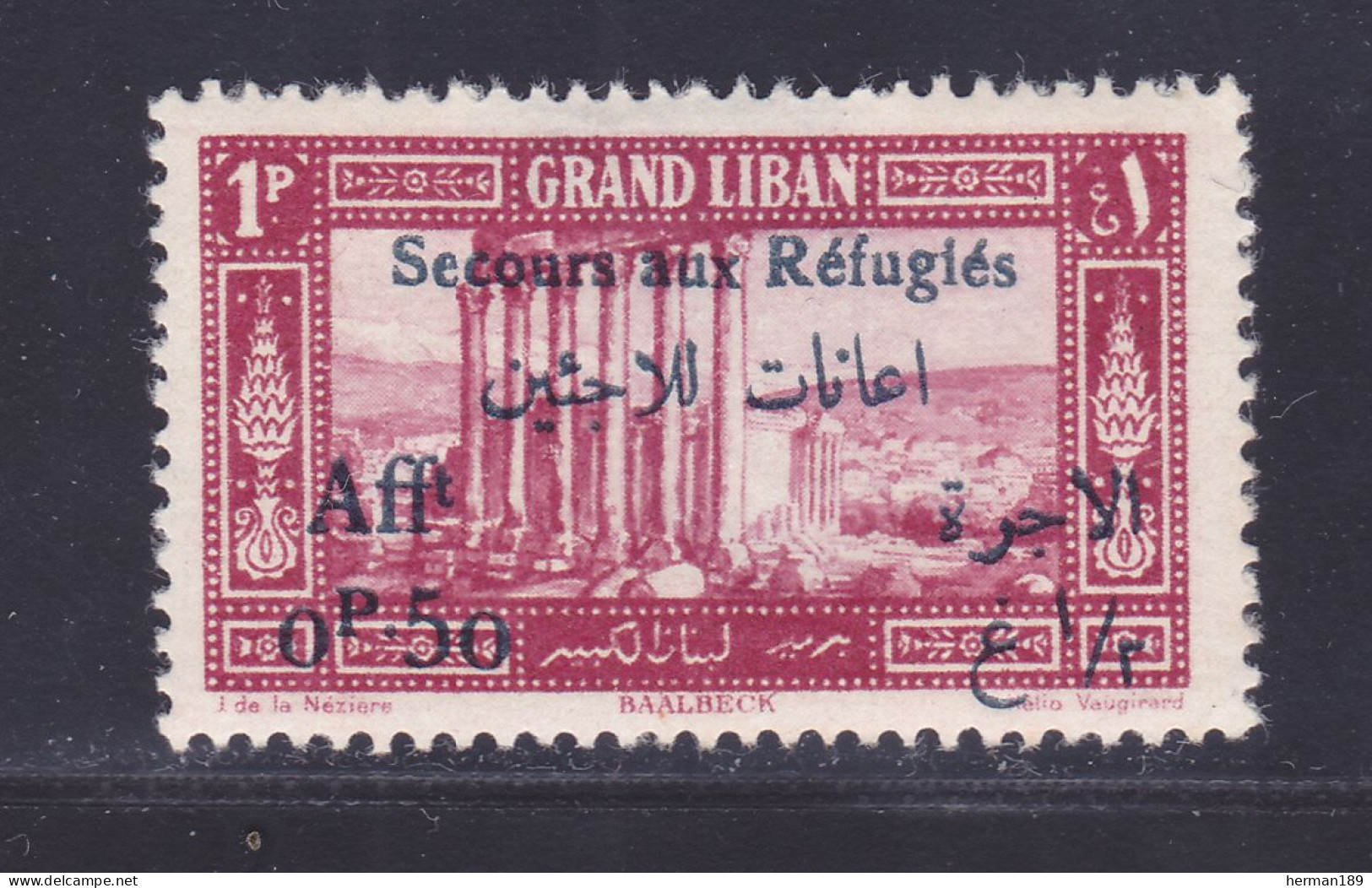 GRAND LIBANN°   66 * MLH Neuf Avec Forte Charnière, B/TB (D7702) Secours Aux Réfugiés - 1926 - Nuovi