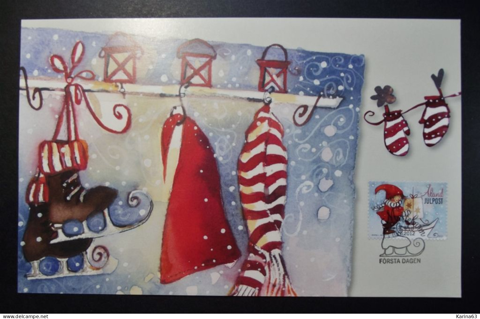 Aland - 2012 -  Christmas Maximum Card -  Greetings  - Goblin  - Port Payé - Aland