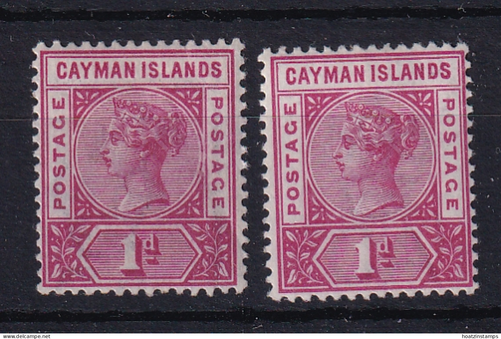 Cayman Islands: 1900   QV    SG2/2a   1d   Rose-carmine And Pale Carmine  MH - Kaaiman Eilanden