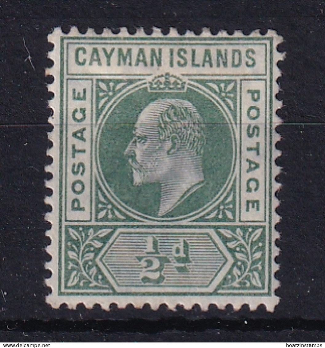 Cayman Islands: 1905   Edward (insc. 'Postage Postage')  SG8   ½d   MH - Kaimaninseln