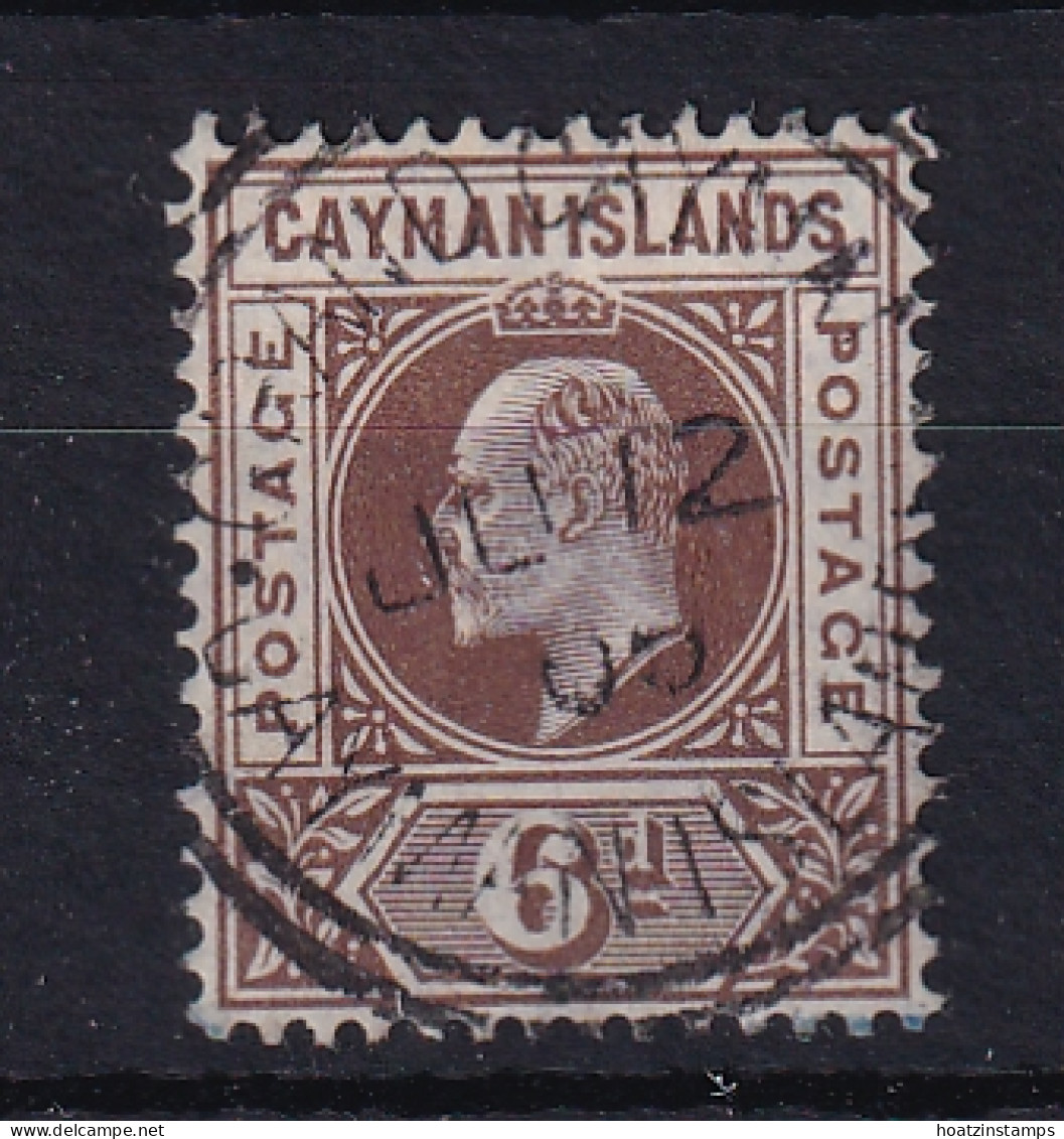 Cayman Islands: 1905   Edward (insc. 'Postage Postage')  SG11   6d   Used - Kaimaninseln