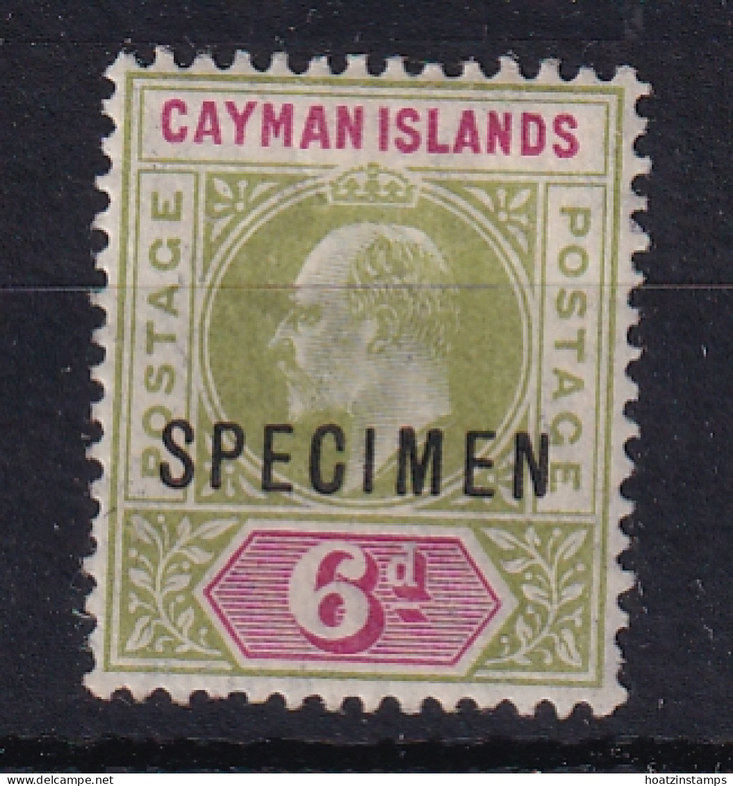 Cayman Islands: 1907   Edward   SG14   6d   'SPECIMEN' OVPT  MH - Kaimaninseln