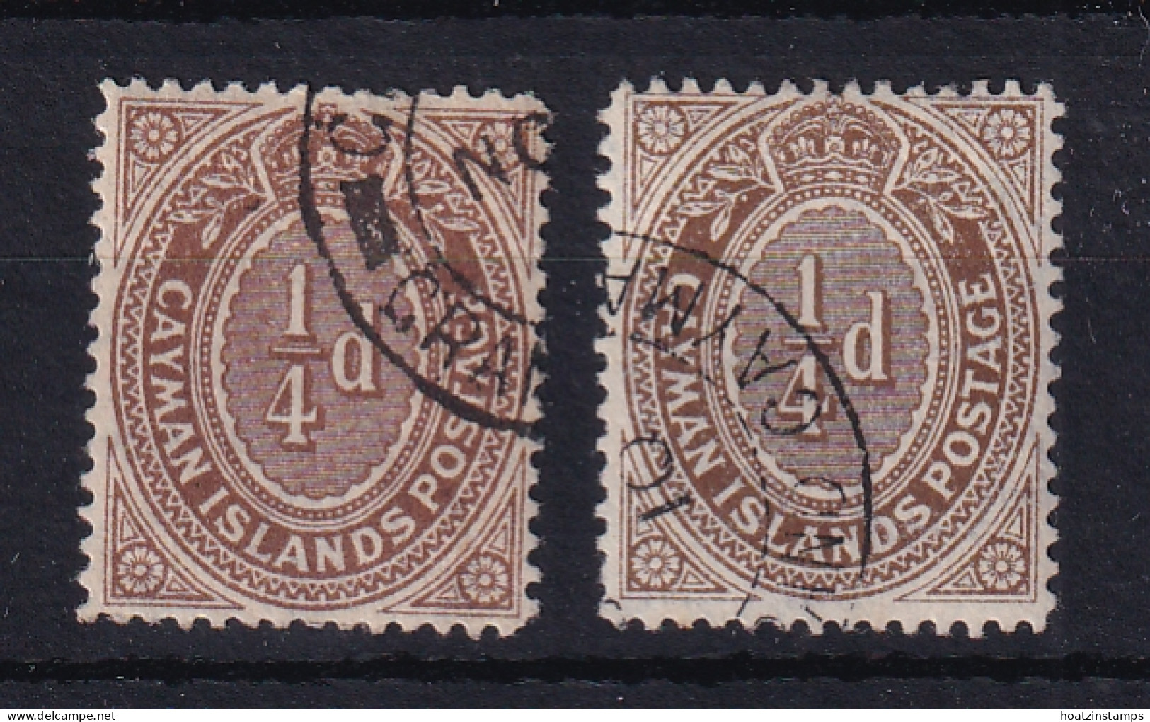 Cayman Islands: 1908/09   Pictorial    SG38 / 38a   ¼d   Brown And Grey-brown  Used - Iles Caïmans