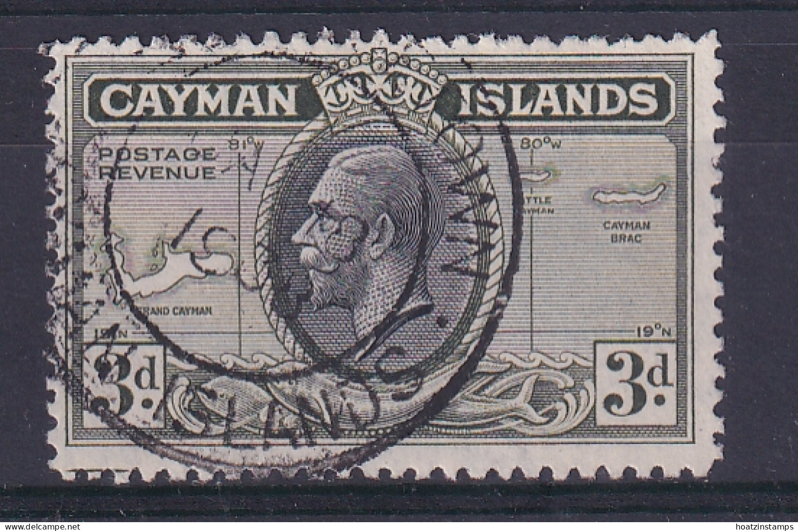 Cayman Islands: 1935   KGV - Pictorial   SG102   3d    Used - Caimán (Islas)