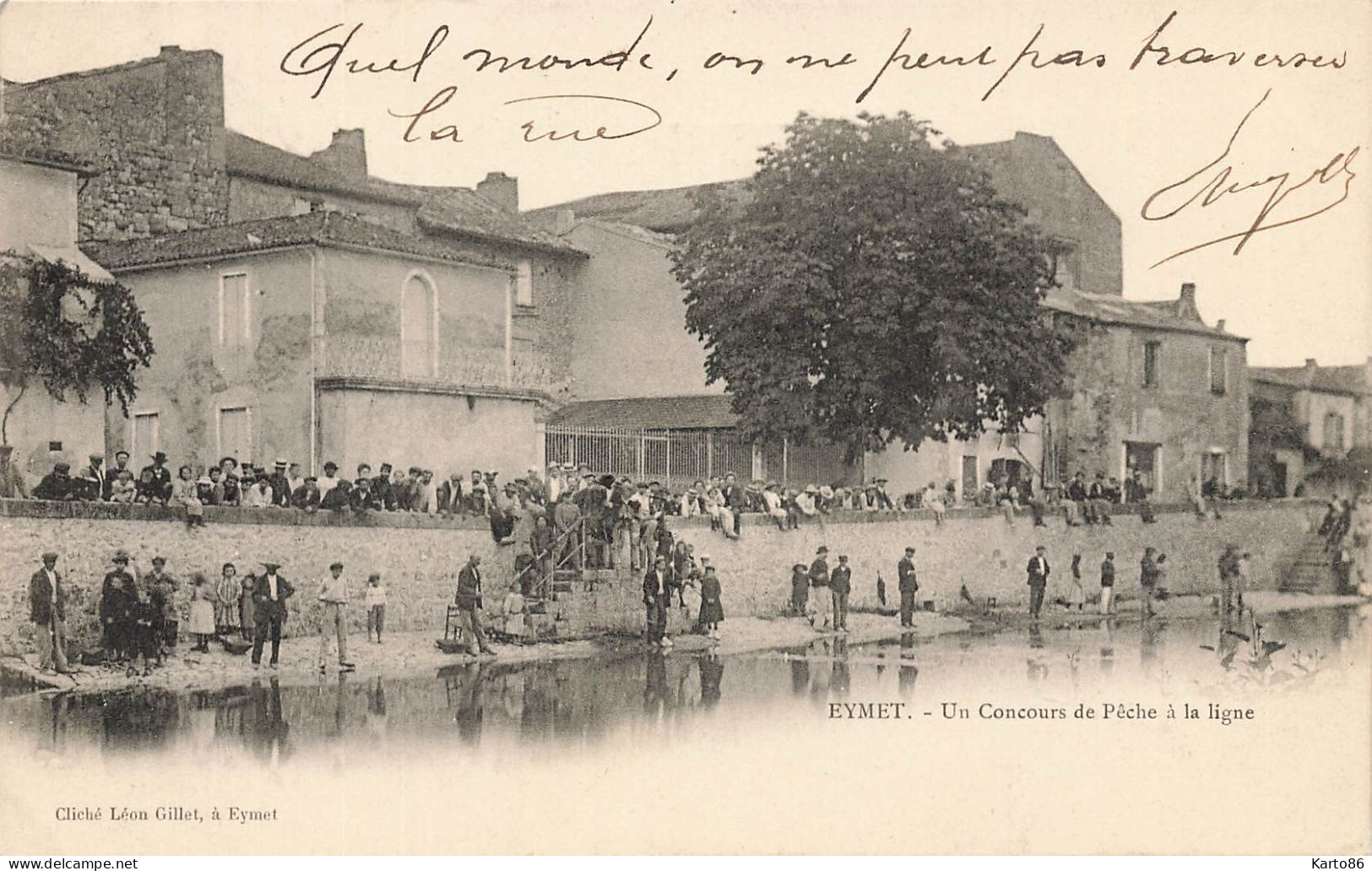 Eymet * 1904 * Un Concours De Pêche à La Ligne * Pêcheurs * Villageois - Eymet