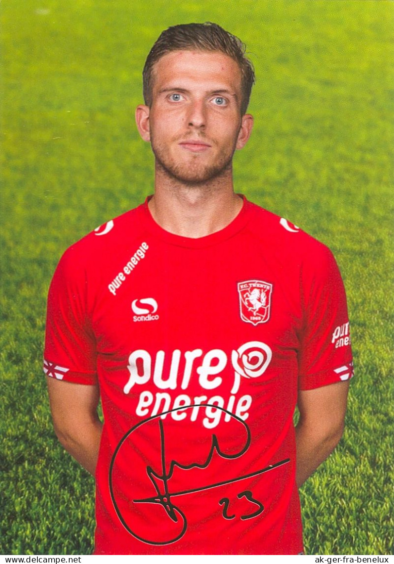 Fußball-Autogrammkarte AK Jelle Van Der Heyden FC Twente Enschede 17-18 IFK Mariehamn Vendsysse Arnhem Arnheim Deventer - Autografi