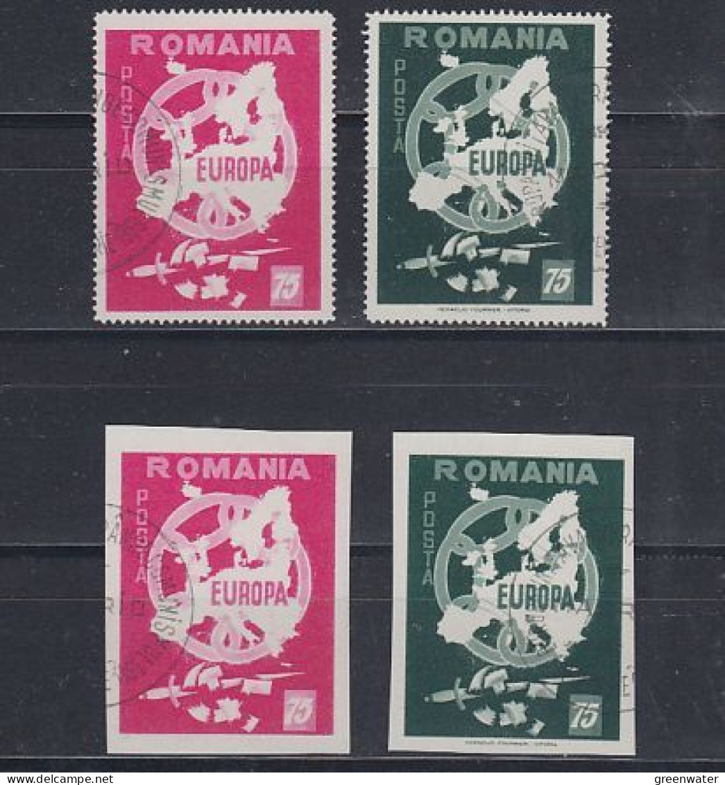 Romania Ant-Europa 1971 2v Perforated + Imperforated Used (59199) - Idées Européennes