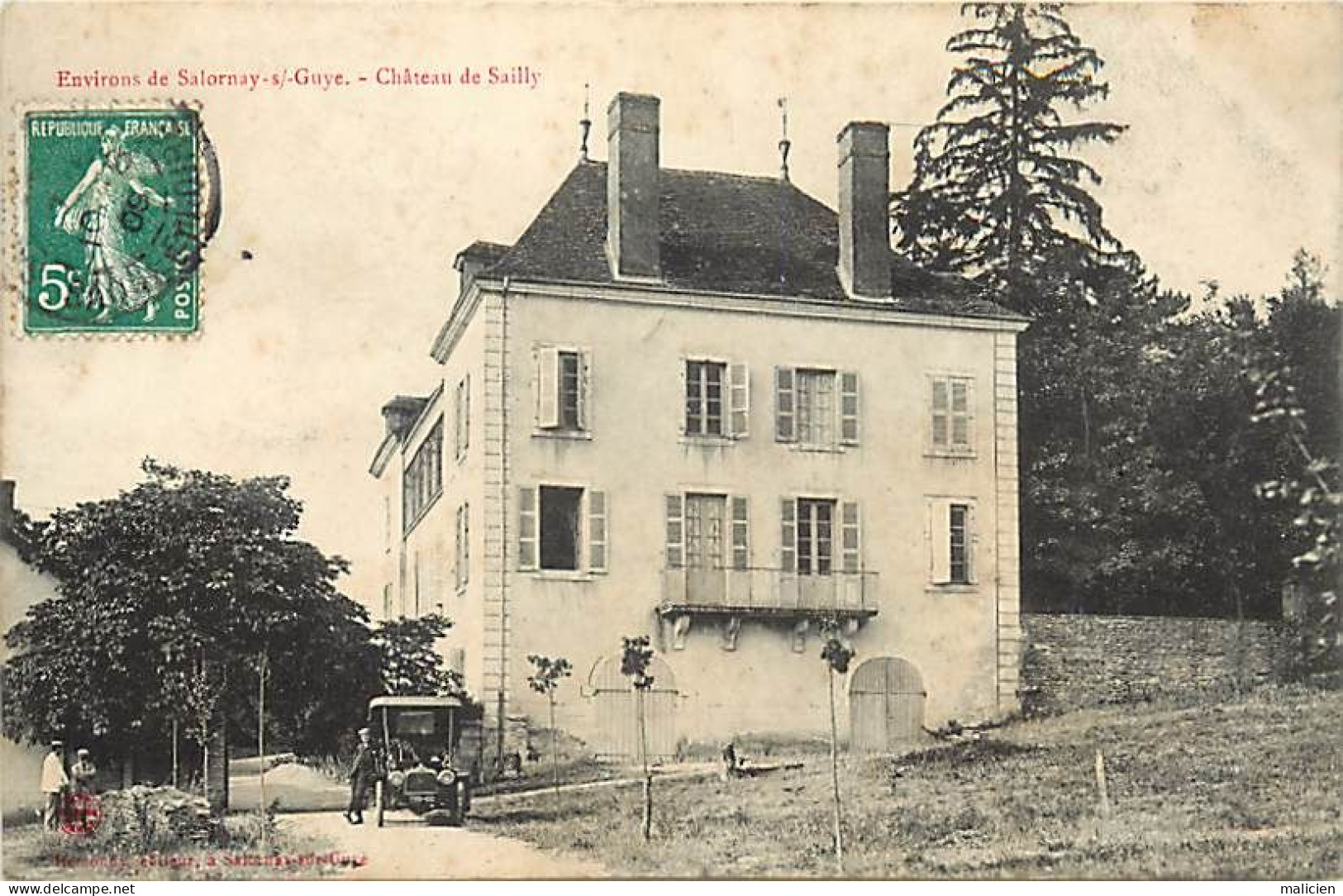 - Dpts Div.-ref-BM871- Saône Et Loire - Salornay Sur Guye - Env.  - Château De Sailly - Voiture 732-cc - Chateaux - - Domont
