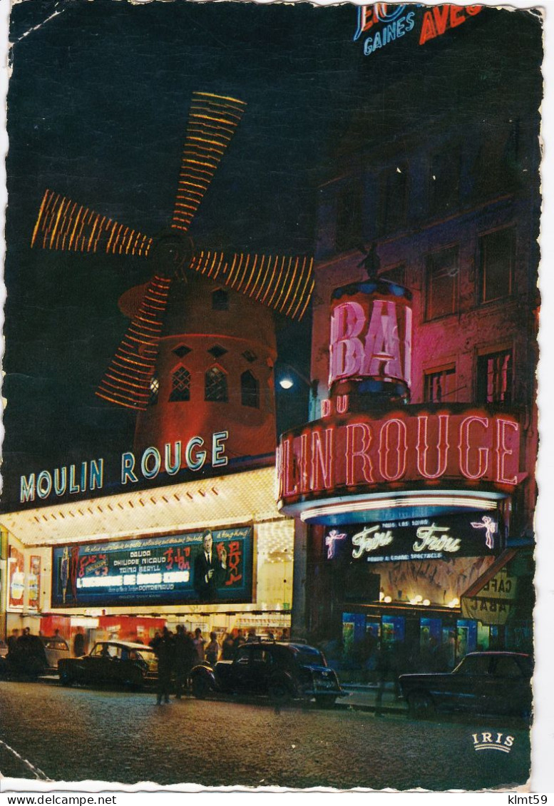 Paris - Le Moulin Rouge Illuminé - París La Noche