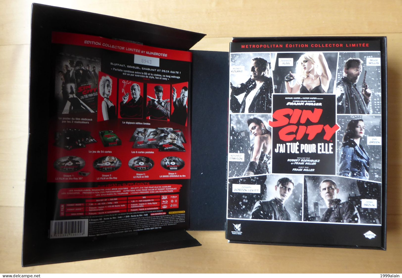 SIN CITY / J'AI TUE POUR ELLE / COFFRET COLLECTOR BLU-RAY 3D - BLU-RAY - DVD - CD - JEU DE CARTES - POSTER - CARTES - Andere Formaten