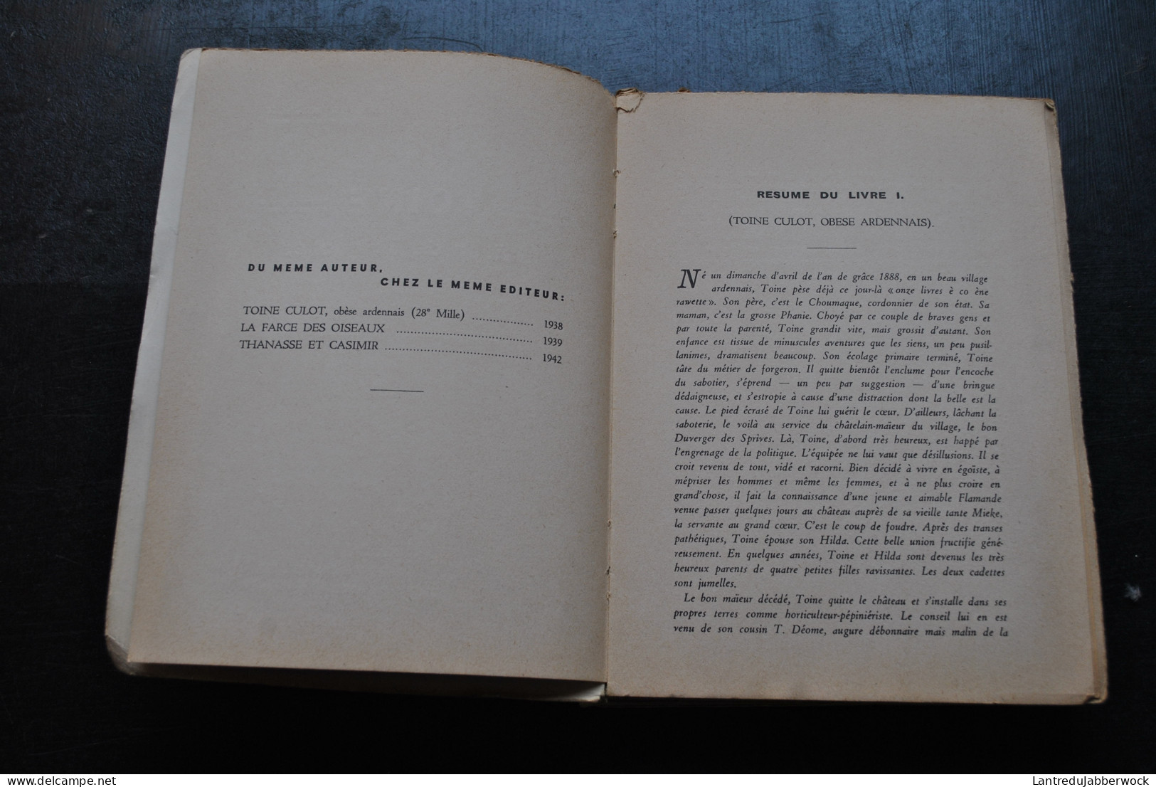 Arthur MASSON Toine Maïeur De Trignolles 25è Mille Librairie Vanderlinden Illustrations Octave SANSPOUX Régionalisme - Belgian Authors