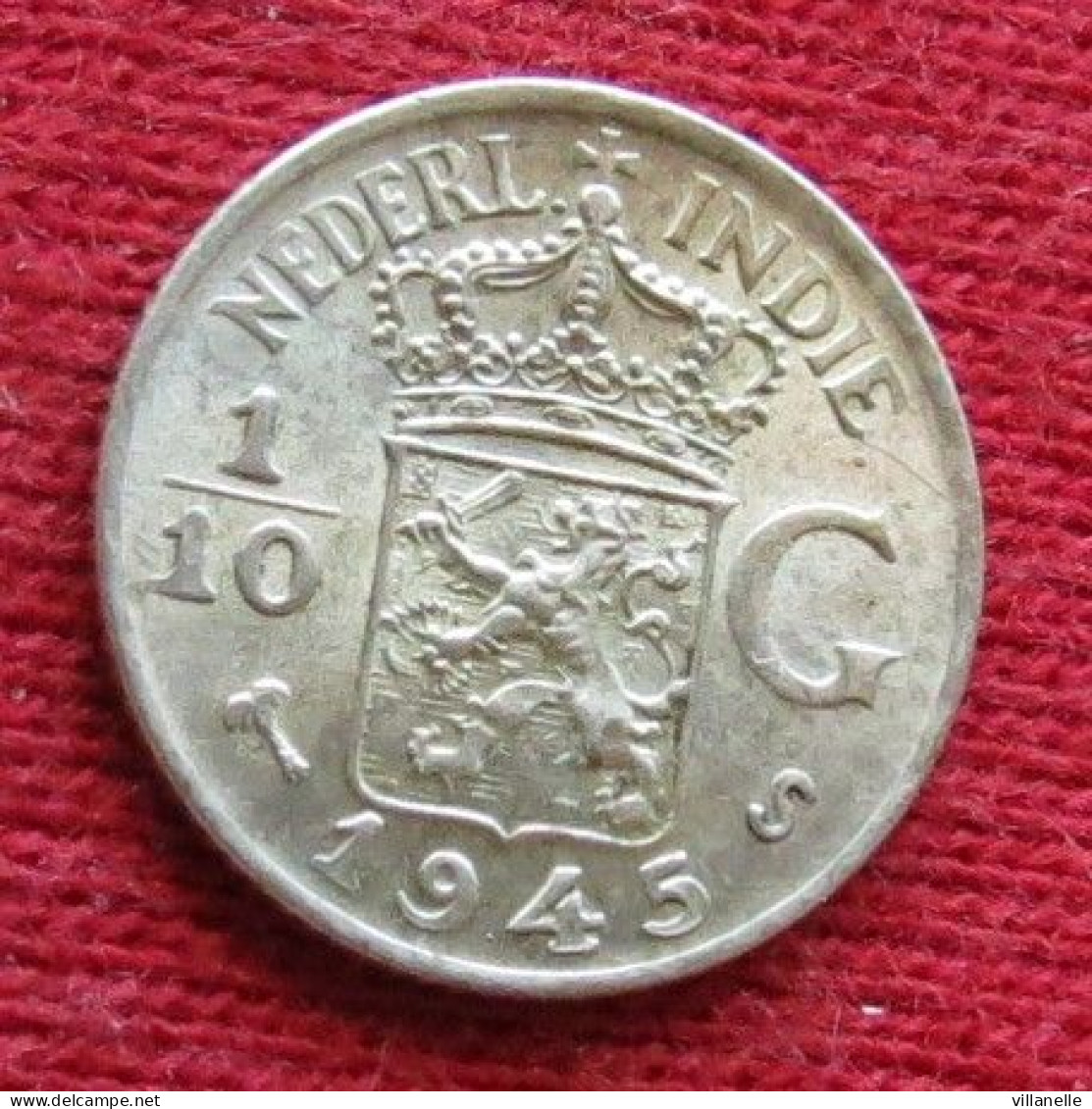 Netherlands India 1/10 Gulden 1945 S Nederland Indies W ºº - Other - Asia