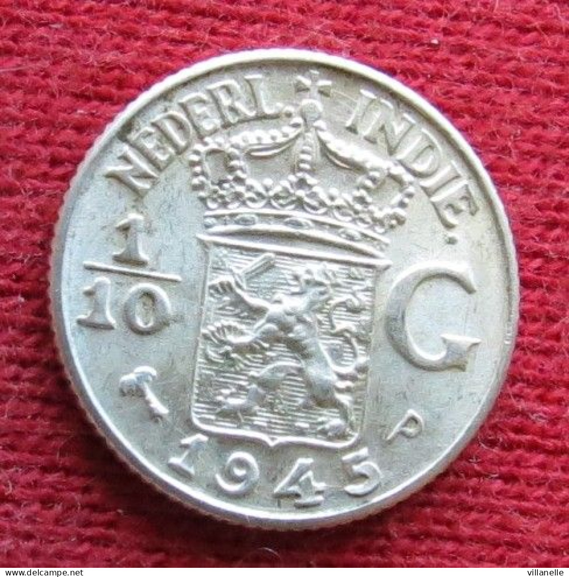 Netherlands India 1/10 Gulden 1945 P Nederland Indies W ºº - Otros – Asia