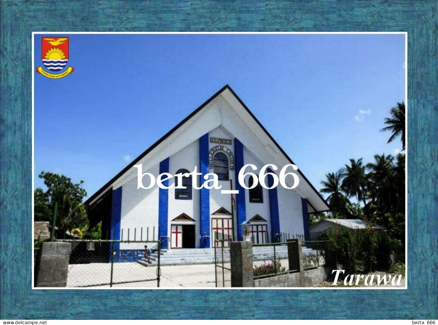 Kiribati South Tarawa Church New Postcard - Kiribati