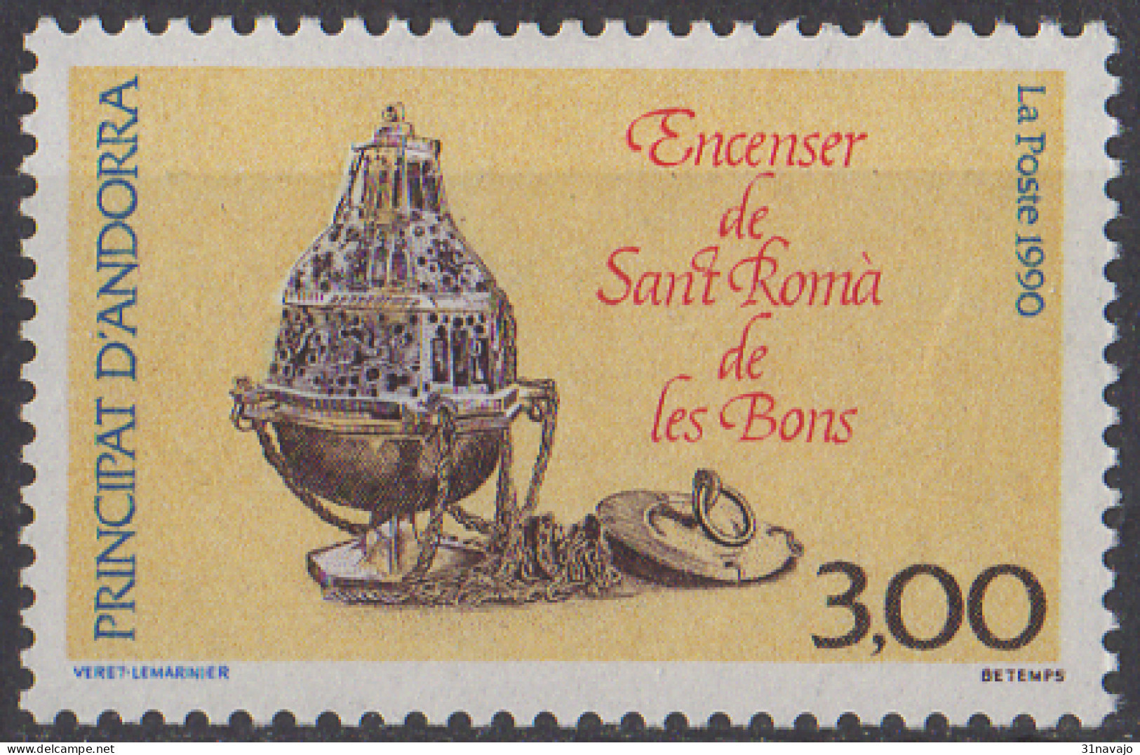 ANDORRE - Encensoir De Saint Roma De Les Bons - Unused Stamps