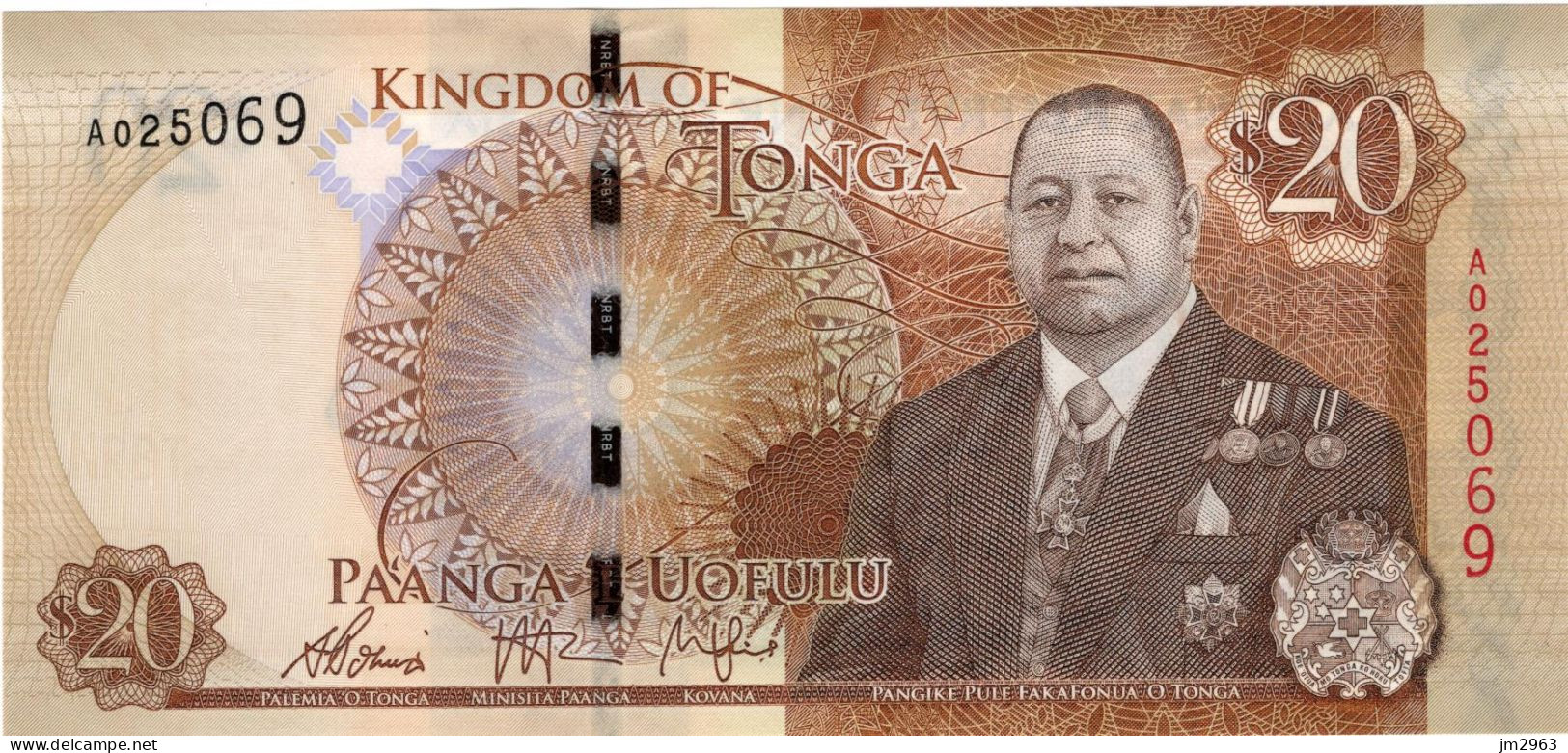 TONGA 20 PA'ANGA 2015 UNC A025069 - Tonga