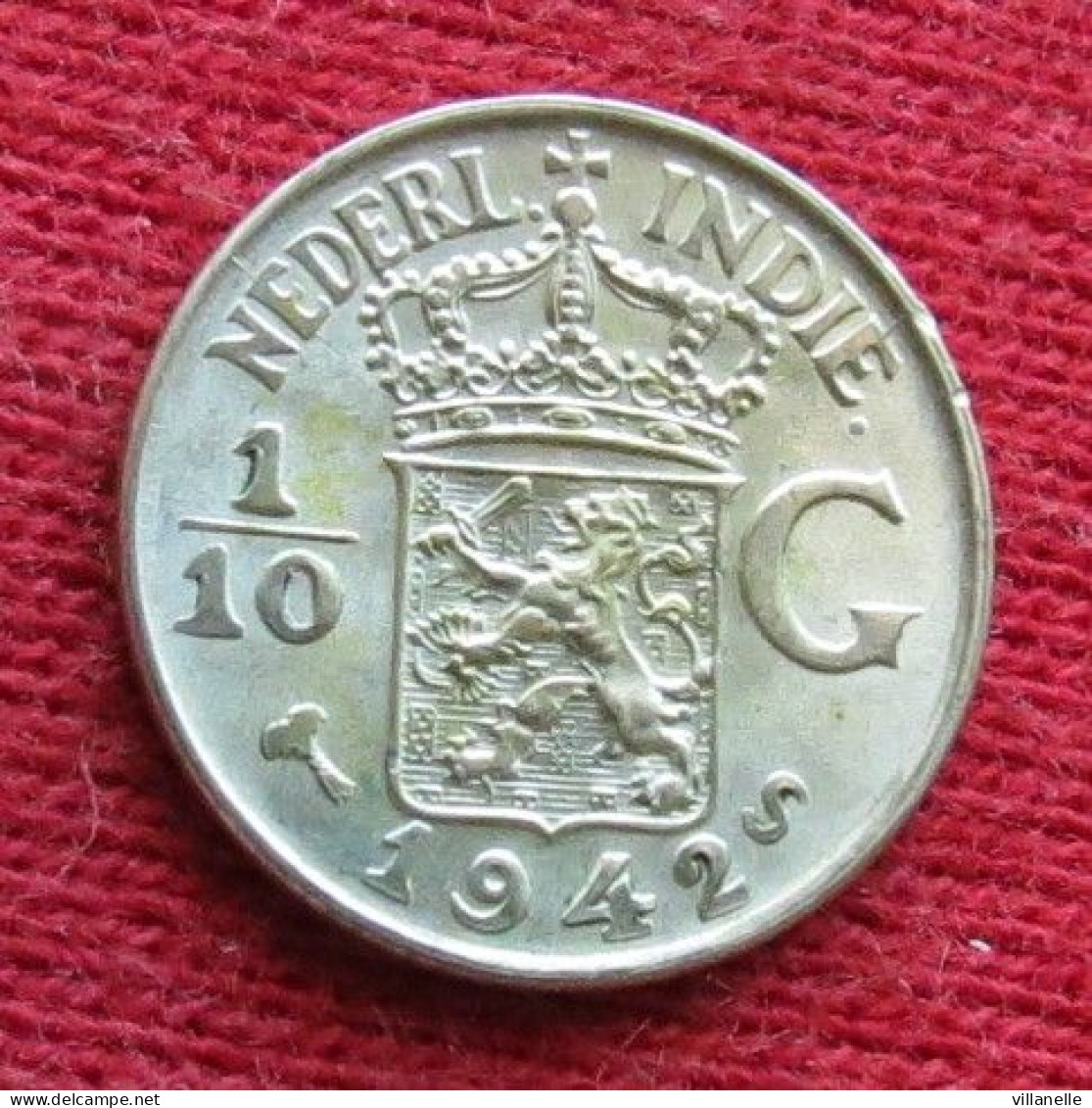 Netherlands India 1/10 Gulden 1942 S Nederland Indies W ºº - Autres – Asie