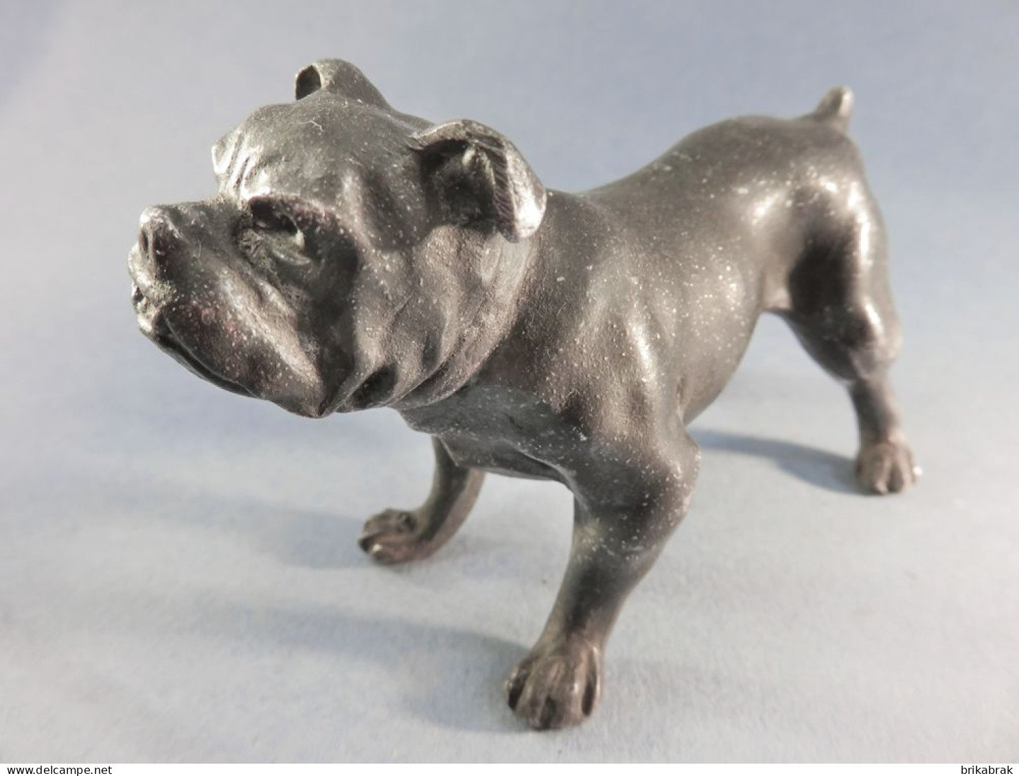 + CHIEN BOULEDOGUE EN METAL @ Sculpture Statue Animal Molosse