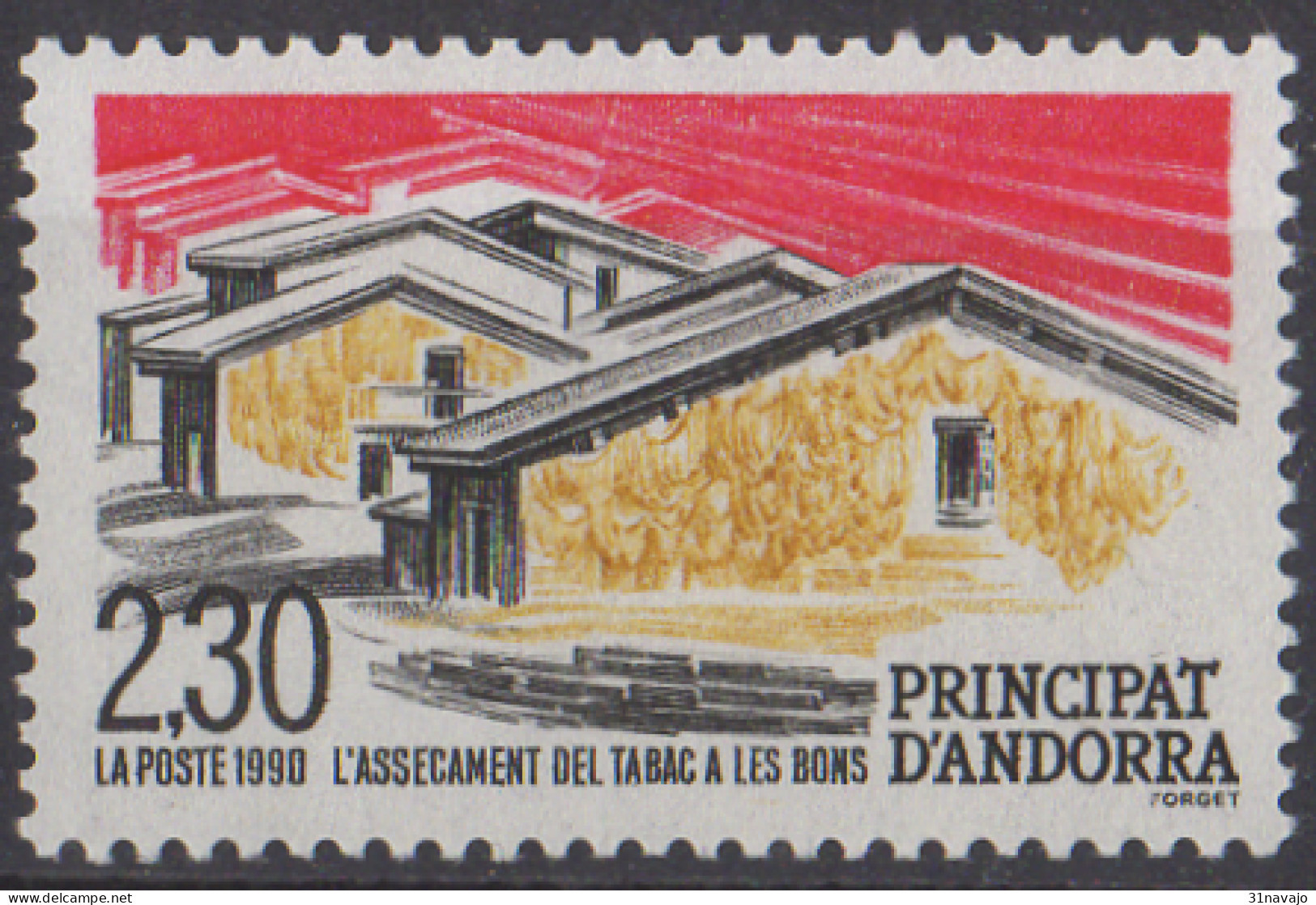 ANDORRE - Séchage Du Tabac à Les Bons - Unused Stamps