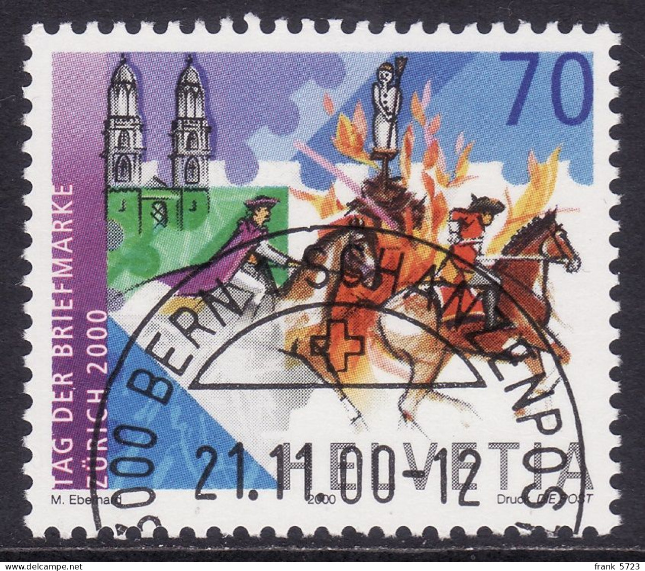 Schweiz: SBK-Nr. 1013 (Tag Der Briefmarke Zürich 2000) ET-gestempelt - Oblitérés