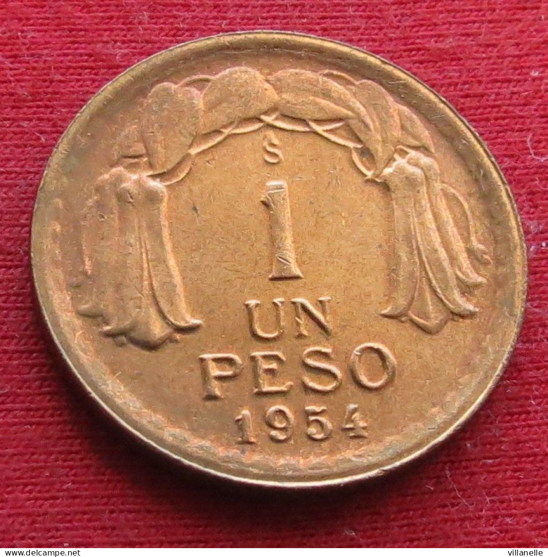 Chile 1 Peso 1954 W ºº - Cile