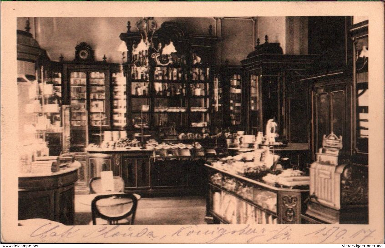 ! Alte Ansichtskarte Aus Königsberg In Ostpreußen, Cafe Plouda, 1917 - Ostpreussen