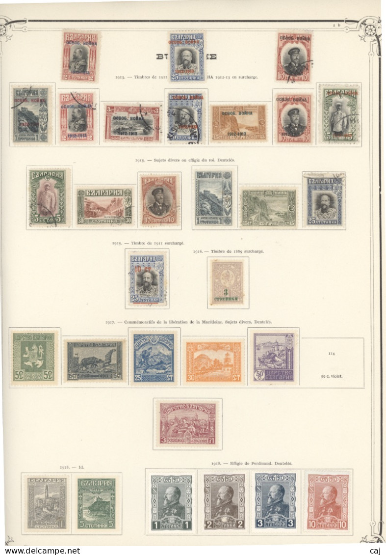 C 418++  -  Bulgarie  :  Collection 1879-1945  * , (o)  Cote: 2422 € - Collections, Lots & Series