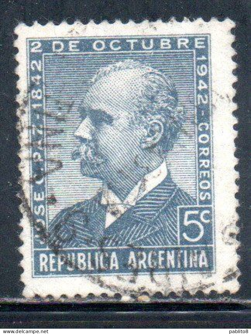 ARGENTINA 1942 JOSE C. PAZ 5c  USED USADO OBLITERE' - Gebraucht