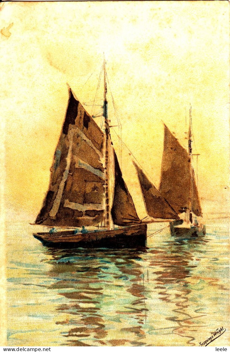CS64. Vintage Postcard. Fishing Boats. Seppings Wright. - Fishing Boats