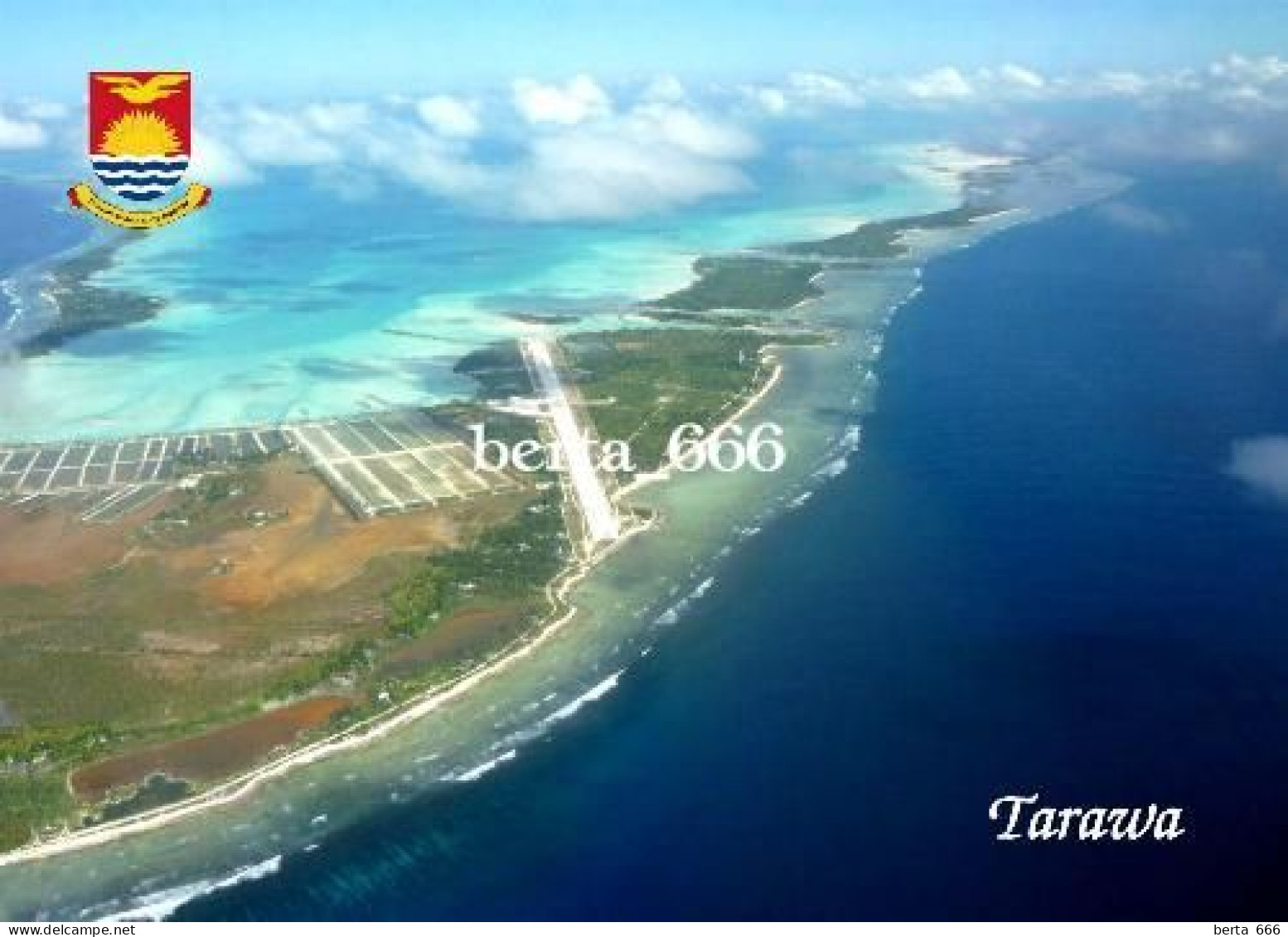 Kiribati Tarawa Bonriki Airport Aerial View New Postcard - Kiribati