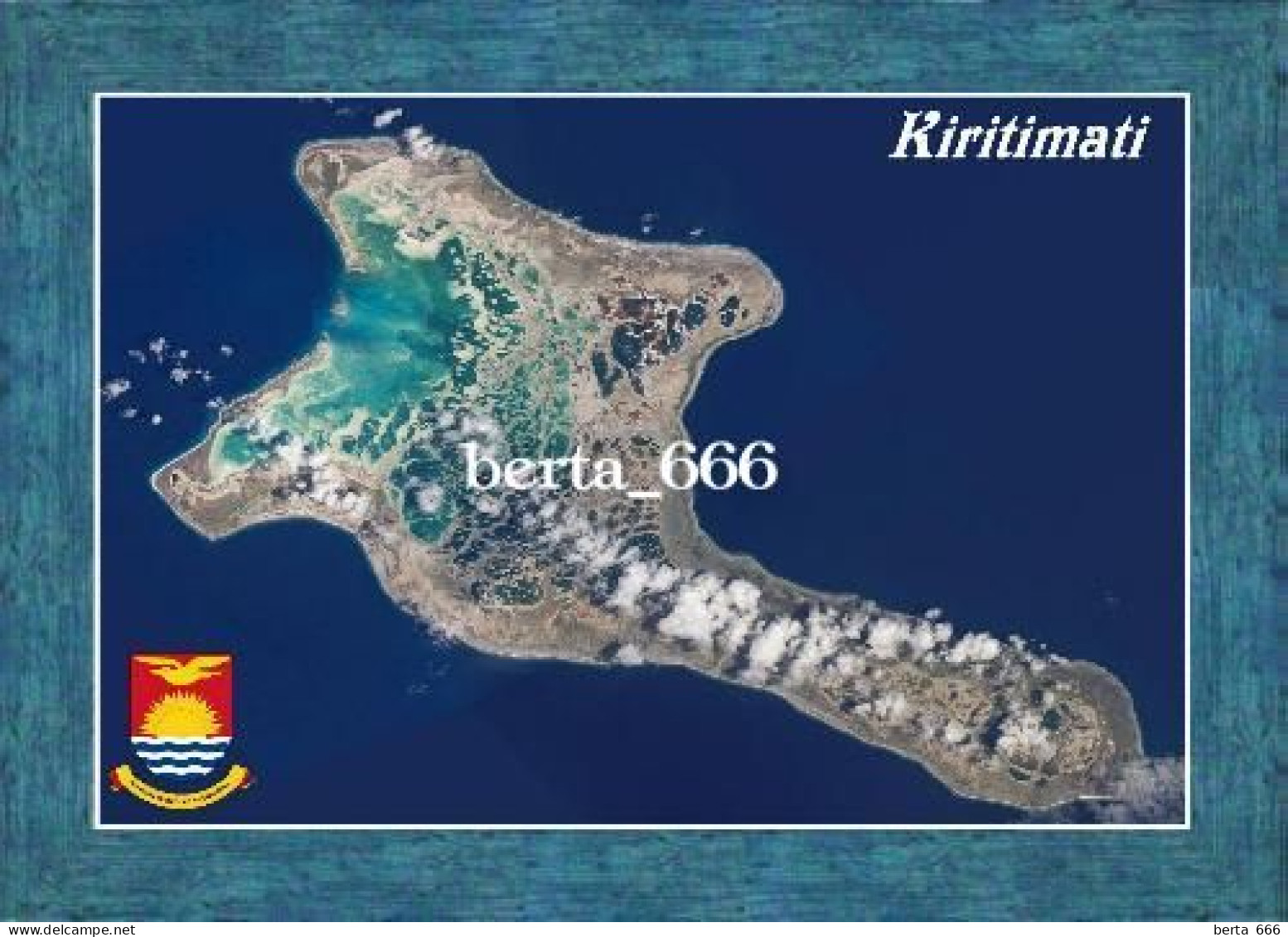 Kiribati Kiritimati Christmas Island Satellite View New Postcard - Kiribati