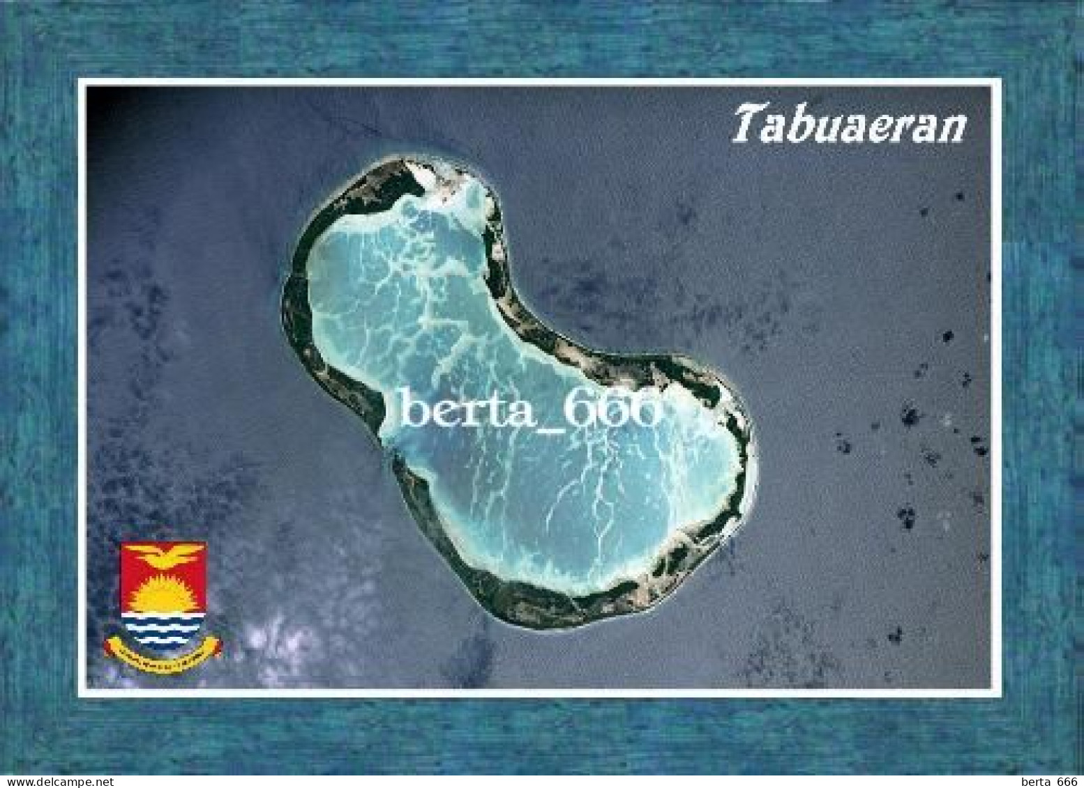 Kiribati Tabuaeran Fanning Island Satellite View New Postcard - Kiribati