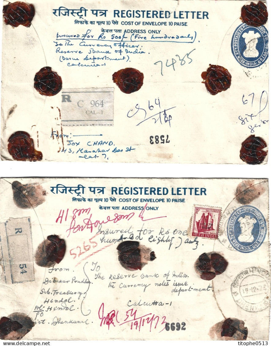 INDE. 8 Enveloppes Ayant Circulé En 1973. - Storia Postale