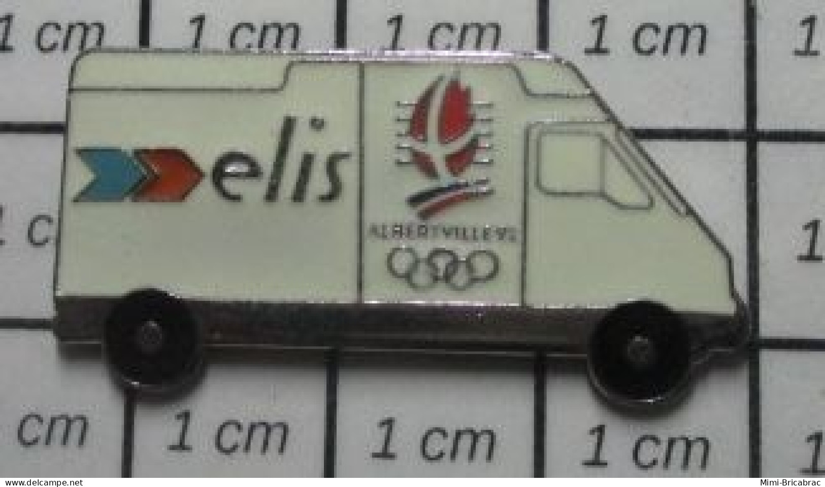 417 Pin's Pins / Beau Et Rare / TRANSPORTS / CAMIONNETTE DE TRANSPORT ELIS JEUX OLYMPIQUES ALBERTVILLE - Olympic Games